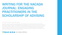 Writing for the NACADA Journal: Engaging Practitioners in the Scholarship of Advising