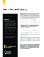 BQA - Record Keeping