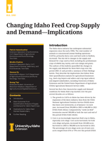 Implications of Changing Feed Crop Supply and Demand for Idaho Farm Businesses and Stakeholders