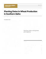 Planting Dates in Wheat Production in Southern Idaho