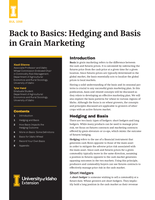 Hedging and Basis in Grain Marketing