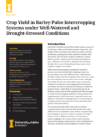 Crop Yield in Barley-Pulse Intercropping Systems under Well-Watered and Drought-Stressed Conditions
