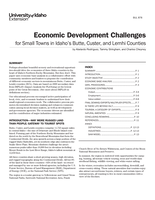 Economic Development Challenges for Small Towns in Idaho s Butte, Custer, and Lemhi Counties