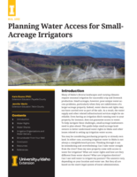 Planning Water Access for Small-Acreage Irrigators