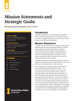 Mission Statements and Strategic Goals: Bringing Businesses into Focus