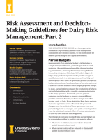 Risk Assessment and Decision-Making Guidelines for Dairy Risk Management : Part 2