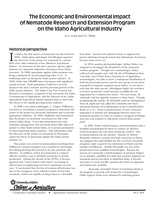 The Economic and Environmental Impact of Nematode Research and Extension Program on the Idaho Agricultural Industry