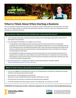 Tips for Entrepreneurs: What to Think About When Starting a Business