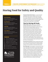 Storing Food for Safety and Quality