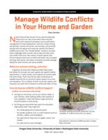 Manage Wildlife Conflicts in Your Home and Garden