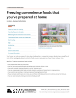 Freezing Convenience Foods Prepared at Home