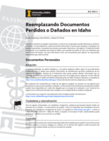 Reemplazando documentos perdidos o da ados en Idaho