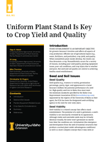 Uniform Plant Stand Is Key to Crop Yield and Quality