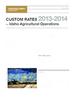 Custom Rates for Idaho Agricultural Operations: 2013-2014