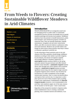 From Weeds to Flowers: Creating Sustainable Wildflower Meadows in Arid Climates