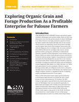 Exploring organic grain and forage production as a profitable market for Palouse farmers