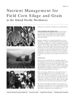 Nutrient Management for Field Corn Silage & Grain in the Inland Pacific Northwest