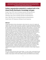 Carbon sequestration potential in cropland soils in the inland Pacific Northwest: Knowledge and gaps