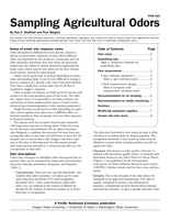 Sampling Agricultural Odors