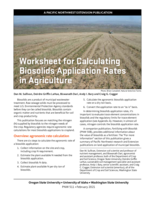 Worksheet for Calculating Biosolids Application Rates in Agriculture