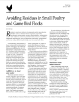 Avoiding Residues in Small-flock Turkeys & Game Birds