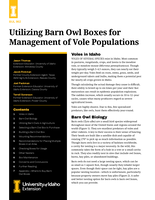 Utilizing Barn Owl Boxes for Management of Vole Populations