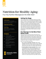 Nutrition for Healthy Aging