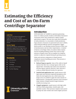 Estimating the Efficiency and Cost of an On-Farm Centrifuge Separator