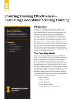Ensuring Training Effectiveness -- Evaluating Good Manufacturing Training