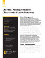 Cultural Management of Clearwater Russet Potatoes