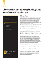 Livestock Care for Beginning and Small-Scale Producers