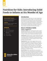 Nutrition for Kids: Introducing solid foods to infants at six months of age