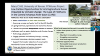 Low Carbon Opportunities for Arid Agricultural Areas Impacted by Climate Change: The Case of FEWtures in the Central Arkansas River basin (CARB)