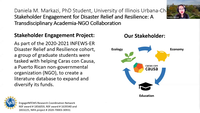 Stakeholder Engagement for Disaster Relief and Resilience: A Transdisciplinary Academia-NGO Collaboration