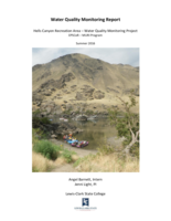 Hells Canyon National Recreation Area - Water Quality Monitoring Project