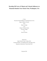 Decoding 548 Years of Climate and Volcanic Influences on Mountain Hemlock Near Glacier Peak, Washington, USA