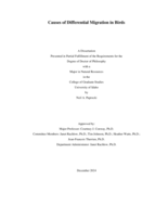 Causes of Differential Migration in Birds
