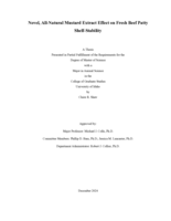Novel, All-Natural Mustard Extract Effect on Fresh Beef Patty Shelf-Stability