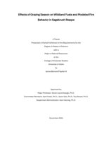 Effects of Grazing Season on Wildland Fuels and Modeled Fire Behavior in Sagebrush Steppe