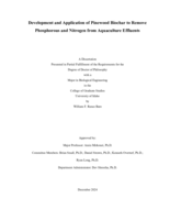 Development and Application of Pinewood Biochar to Remove Phosphorous and Nitrogen from Aquaculture Effluents