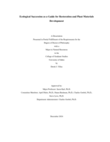 Ecological Succession as a Guide for Restoration and Plant Materials Development