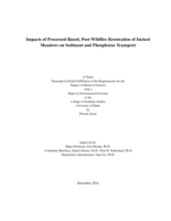 Impacts of Processed-Based, Post-Wildfire Restoration of Incised Meadows on Sediment and Phosphorus Transport