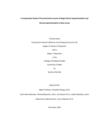 A Comparative Study of Perceived Stress Levels of Single District Superintendents and Shared Superintendents in New Jersey