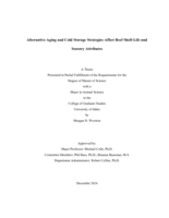 Alternative aging and cold storage strategies influence beef shelf-life and sensory attributes