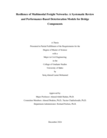 Resilience of Multimodal Freight Networks: A Systematic Review and Performance-Based Deterioration Models for Bridge Components