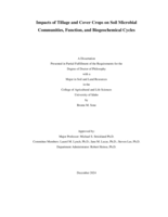 Impacts of tillage and cover crops on soil microbial communities, function, and biochemical cycles