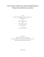 Crepis acuminata and Sphaeralcea ambigua Seedling Response to Nitrogen Form and Biochar Concentration