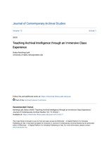 Teaching Archival Intelligence through an Immersive Class Experience