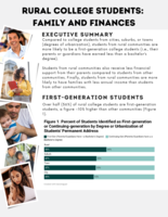 Rural college students: Family and Finances