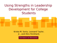 Using Strengths in Leadership Development for College Students